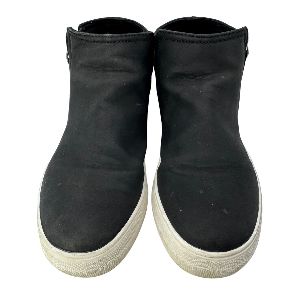 Soda Shoes Womens 8.5 Black High Top Platform Sneakers Dual Side Zip Slip On